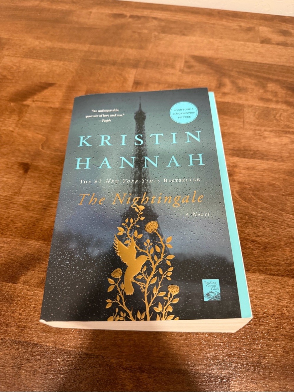 Kristin Hannah "The Nightingale" - Teal & Gold Paperback